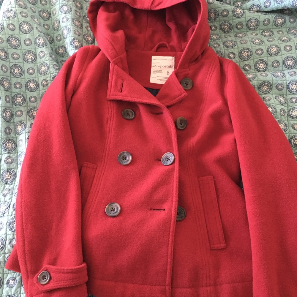 Red peacoat